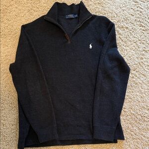 Polo by Ralph Lauren Men's Dark Gray Quarter zip Sweater